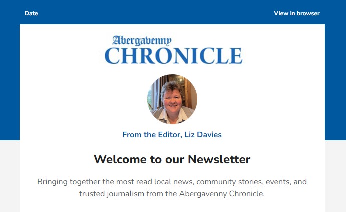 Abergavenny Chronicle newsletter sample
