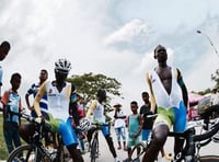 Team Rwanda ride into town from the “land of a thousand hills’