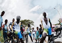 Team Rwanda ride into town from the “land of a thousand hills’