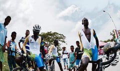 Team Rwanda ride into town from the “land of a thousand hills’