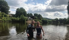 Local MP joins Greenpeace activist for a dip in the Usk to highlight plastic plight