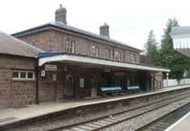 Emergency services at scene of incident at Abergavenny Railway station