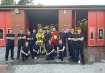 Firefighters in charity ‘ladder challenge’