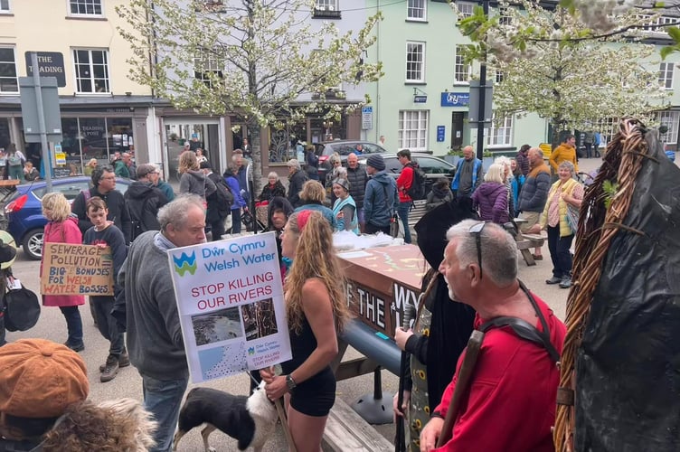 River pollution protest