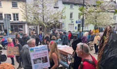 Hundreds turn out to join in protest over river pollution