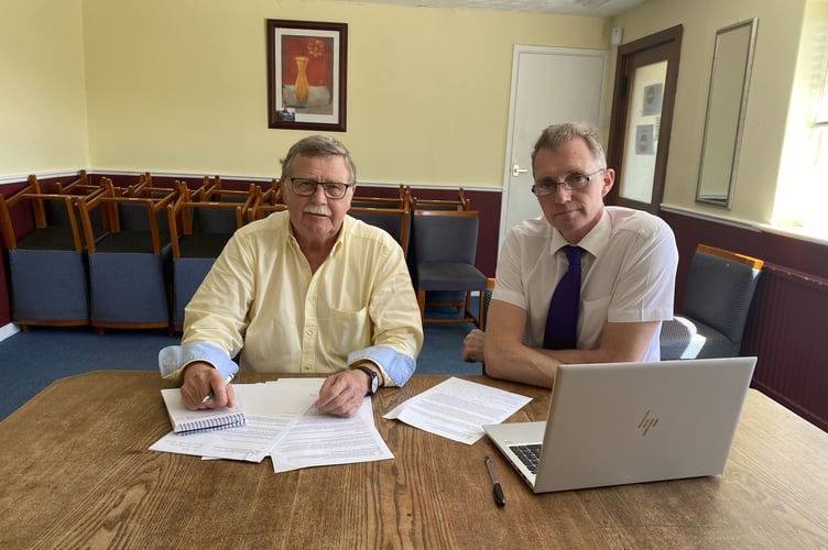 Richard Kimberley with Monmouth MP David Davies