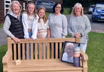 Bench memorial for cricket sporting family