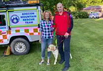 Four legged volunteer training to join mountain rescue team