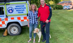 Four legged volunteer training to join mountain rescue team