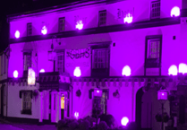 Crickhowell's Bear Hotel turns purple to mark World Polio Day