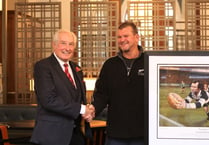 Abergavenny artist’s rugby painting goes international