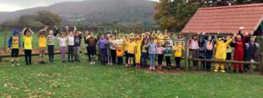 School kids celebrating children in need