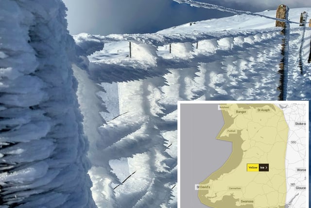 Yellow warning for icy conditions 