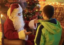 Santa visits the children of Abergavenny at Bailey Park