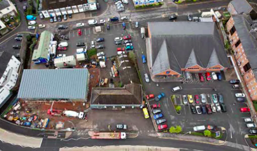 Aldi carpark, Abergavenny
