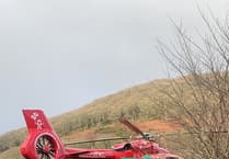 Air ambulance responds to call in Llanfoist