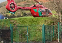 Air ambulances land in field close to Abergavenny school