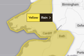 Yellow weather warning in place over Abergavenny