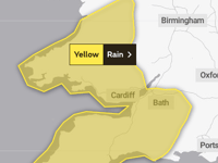 Yellow weather warning in place over Abergavenny