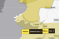 Abergavenny hit with yellow weather warning