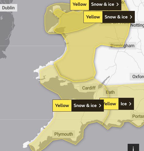 Abergavenny hit with yellow weather warning