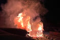 VIDEO: Hedge fire extinguished in Abergavenny neighbourhood