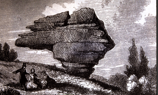 19th century engraving of the Buckstone.