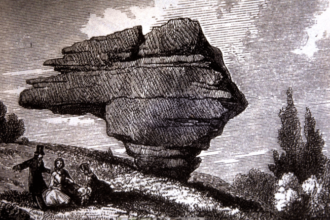 19th century engraving of the Buckstone.