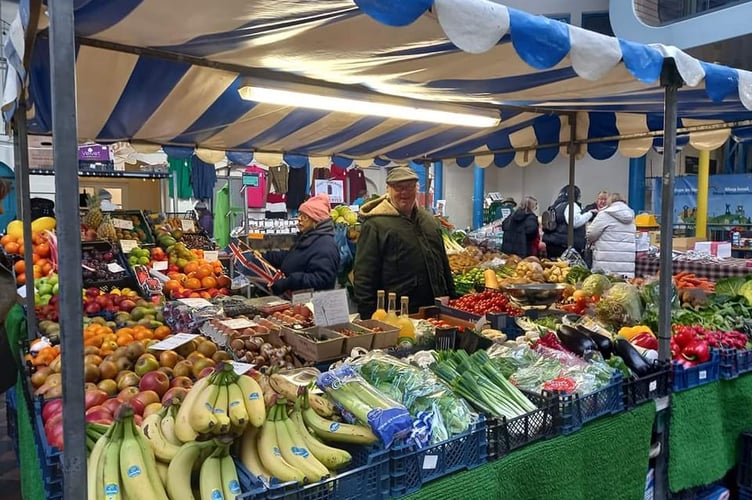 June and Steve Abergavenny Market