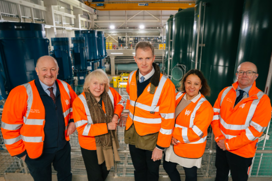 MP and Councillors at unveiling of water pumping station