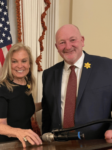 Peter Fox with the US Ambassador.