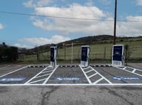 New electric vehicle charging points in Abergavenny pub car park 