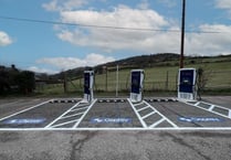 New electric vehicle charging points in Abergavenny pub car park 