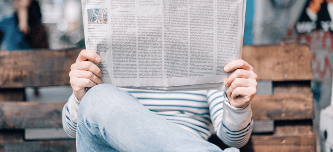 Man reading news