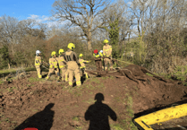 Crews from Abergavenny and Merthyr rescue horse 