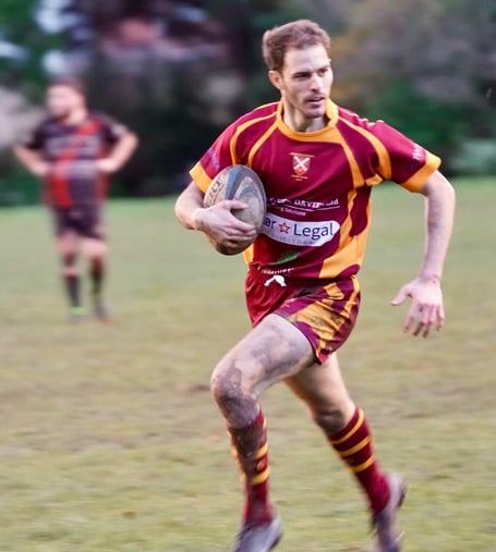 Anthony Squire scored two tries. File photo: Abergavenny RFC