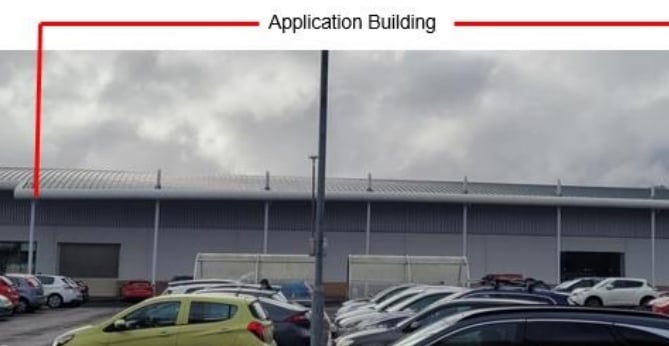 The buildings that The Range had applied for planning permission.