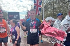 Mark Barrier, prostate cancer survivor at London Marathon