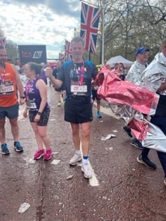 Mark Barrier, prostate cancer survivor at London Marathon