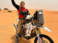 Girl on a Bike battles desert sun to finish in toughest ever rally