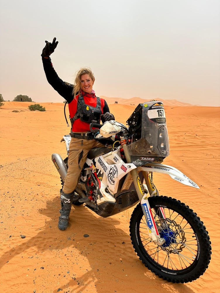 Vanessa Ruck following the completion of the Moroccan rally