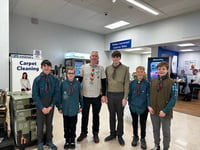 Raglan boy Scouts team up with David Davies MP for sponsored abseil