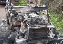 Raiders set alight stolen farm Land Rover following fuel bowser theft