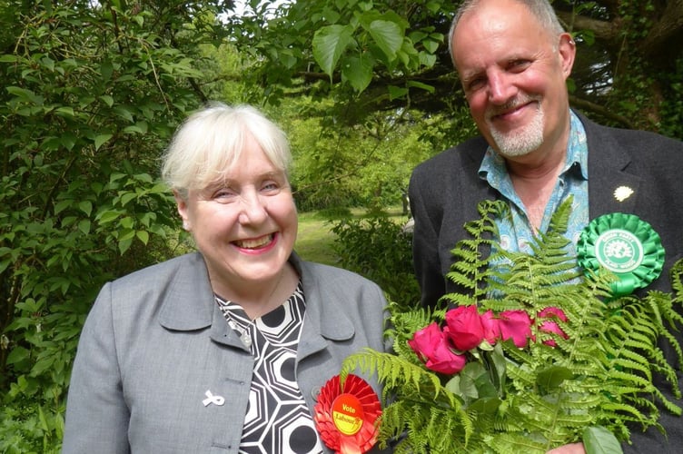 council leader Mary Ann Brocklesby and Ian Chandler