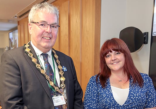 Cllr Meirion Howells and Cllr Laura Wright