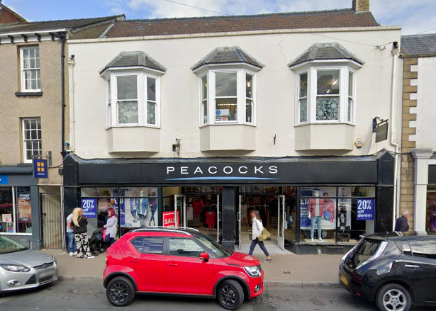 The Peacocks store on Monnow Street prior to the fire in 2022