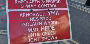 Temporary speed limit on Lower Raglan Road, Llandenny
