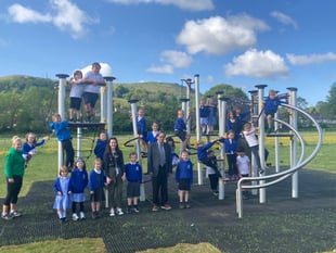 Gilwern Primary School open newest playing equipment
