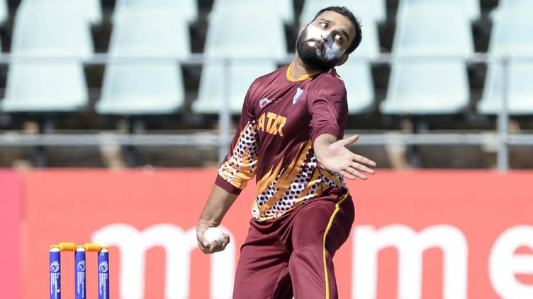 Former Qatar skipper Tamoor Zafar took three wickets and scored 55 not out for Usk in the Welsh Cup, the day after scoring 63. Photo: ICC World Cricket
