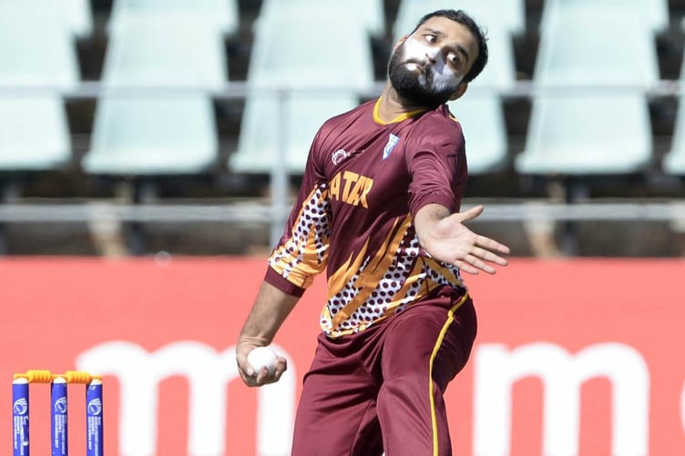Former Qatar skipper Tamoor Zafar took three wickets and scored 55 not out for Usk in the Welsh Cup, the day after scoring 63. Photo: ICC World Cricket
